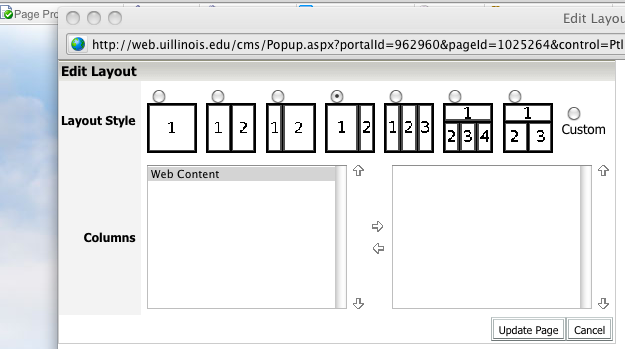 Editing Page Layouts