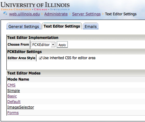 Text Editor Settings